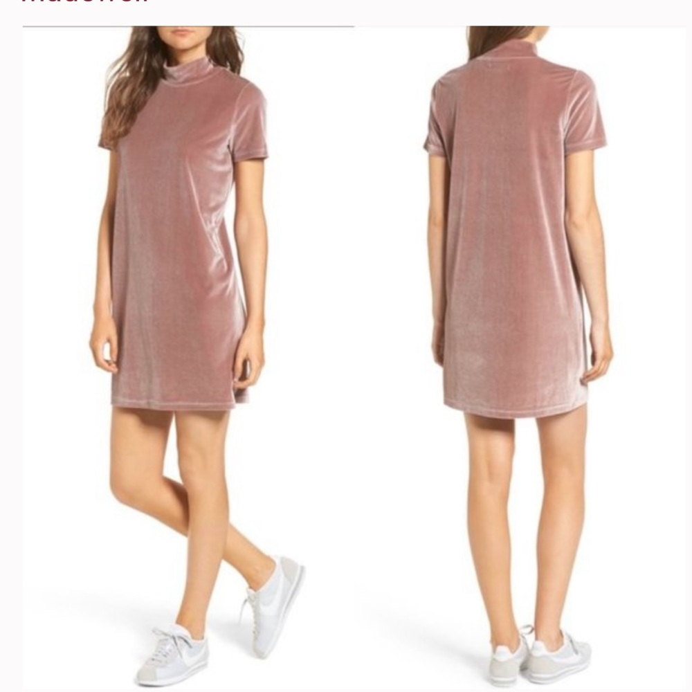 Velvet T-shirt dress